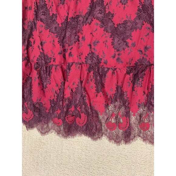 Torrid Red Black Smocked Floral Lace Tiered Midi Dress Whimsigoth Romantic 3X - Picture 8 of 12